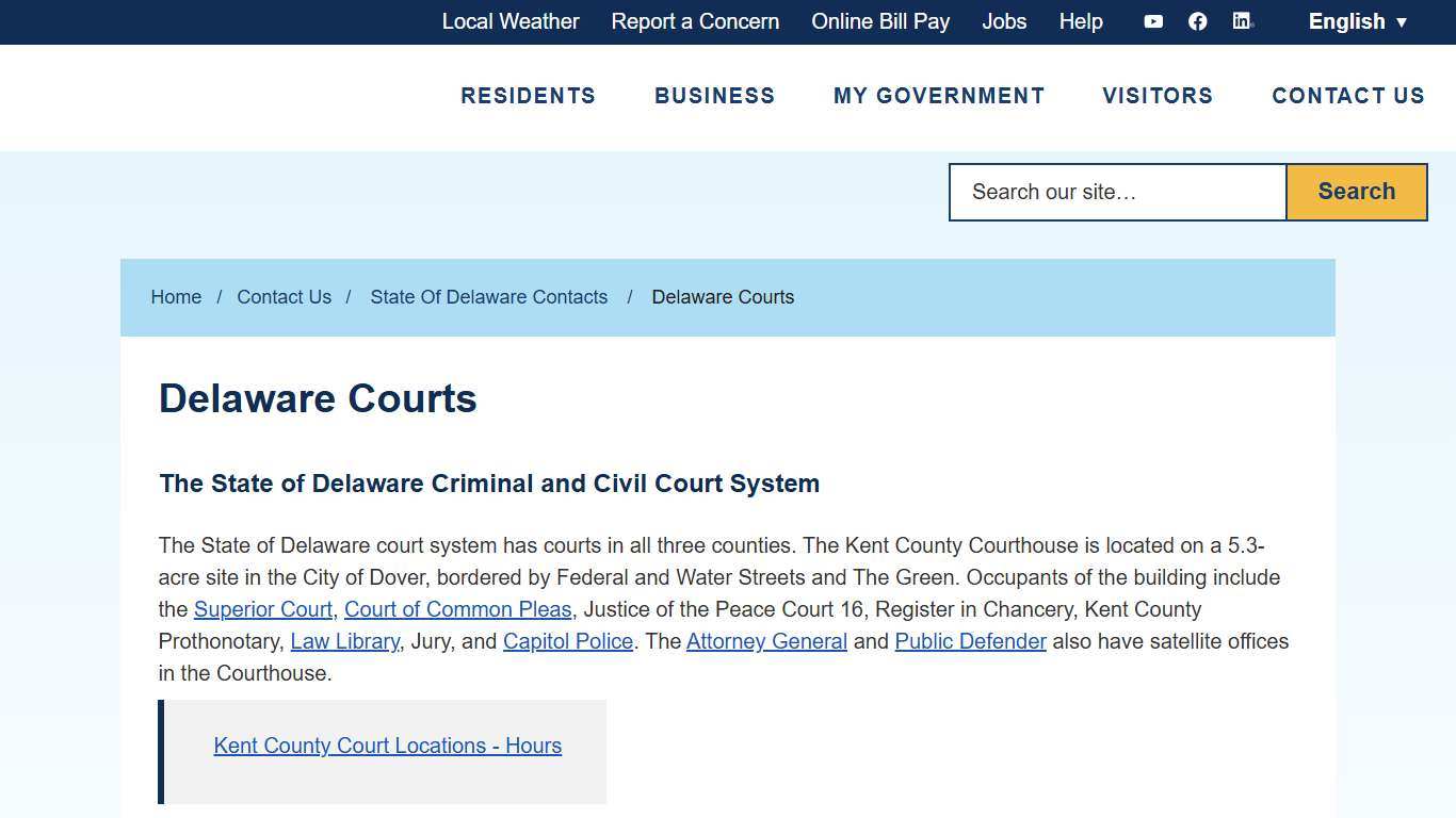 Delaware Courts Kent County Levy Court